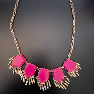 J. Crew Pink Jeweled Necklace